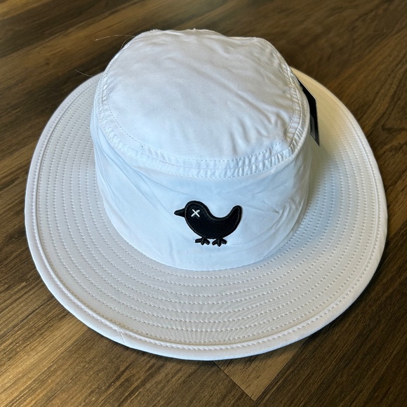 Bad Birdie Accessories - Bad Birdie White Bucket Hat